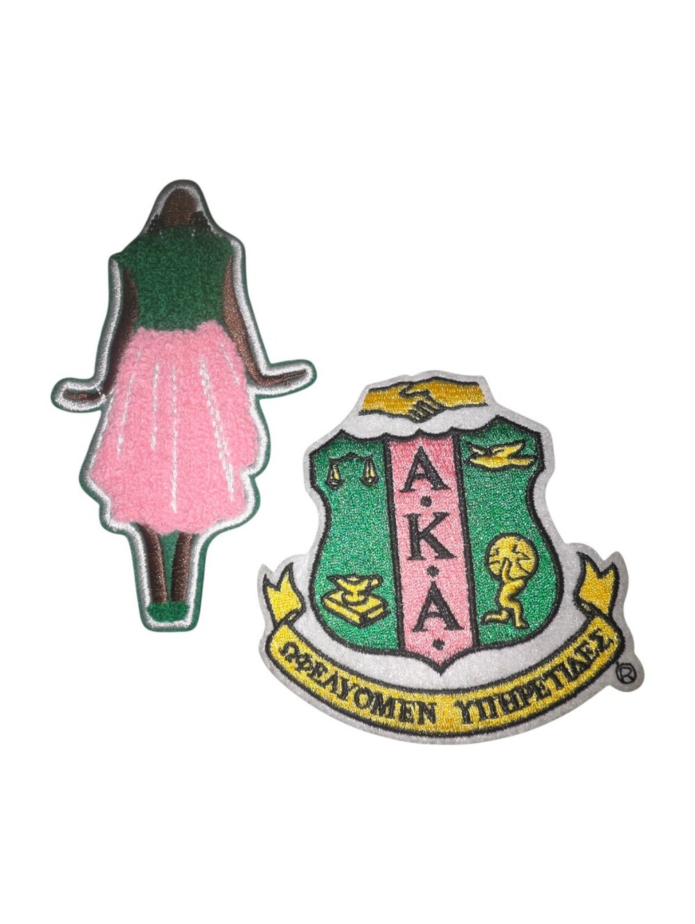 AKA Sorority Iron on patch Alpha Kappa Alpha 2pc Lot
